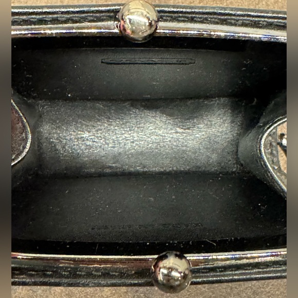 Coach Vintage Kisslock Black Coin Purse - Picture 9 of 12